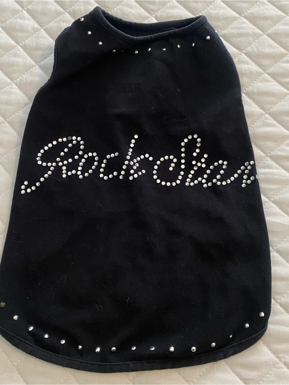 Dog rhinestone &stud “Rock Star” t- shirt